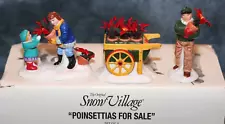 DEPT 56 POINSETTIAS FOR SALE SET OF 3 SNOW VILLAGE CHRISTMAS 54861