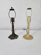 Antique Handel Boudoir Lamp Base Set Of 2