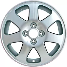 15x6 7 Spoke Used Aluminum Wheel Machined and Painted Silver WHL-63793