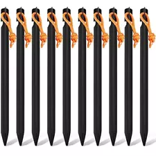 10 Pack Tent Stakes Heavy Duty 7075 Ground Metal Camping Aluminum Tent Stakes P