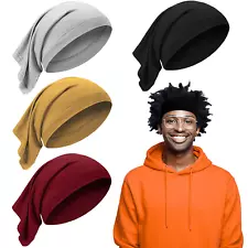 4 Pieces Unisex Dreadlocks Bands Long Hair Dreads Head Wrap Elastic Sleeping Cap