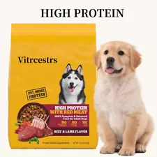 Vitrcestrs High Protein Beef & Lamb Dry Dog Food for Adult Dogs, 18 lb