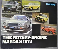 1978 Mazda Rotary Brochure Cosmo RX3 SP Coupe RX4 Wagon Sedan Excellent Original