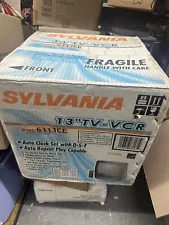 Sylvania 13” TV VCR Combo Model 6313CE Retro Gaming TV & VCR Brand New