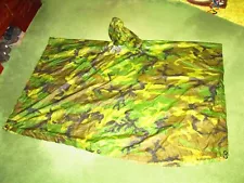 MILITARY ISSUE WOODLAND PONCHO WET WEATHER RIPSTOP NYLON