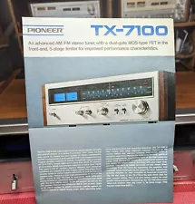 Original color sales brochure for Pioneer TX-7100 tuner