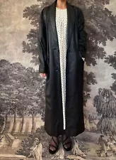 VINTAGE 80'S LEATHER LONG COAT