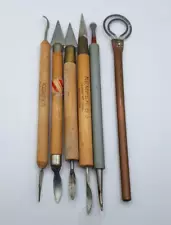 Vintage Kemper Clay Tools Pottery Sculpting Arts Mix Lot Of 6 Hand Tools