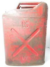 Vintage USMC 5 Gallon Red Painted Fuel Gas Can DOT-5L Military Offroad CLEAN!