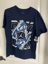 Men's Jordan Brand Dak Prescott Navy Dallas Cowboys Repeat Sneaker Shirt Medium