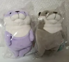 Shinada Global Mochi-KawaUso Otter Mini Plush Doll Set of two lavender and gray