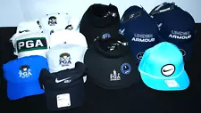 Lot of 50 PGA and Nike Assorted Adjustable Hats & Visors