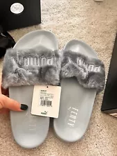 Puma X Fenty Slides by Rihanna Gray Authentic Size 6.5