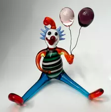 Limited Edition! Murano Glass, Handcrafted Unique Custom Designed Clown Figurine