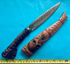 mini Barong Barung Bicol bolo knife hand forged 7 1/2” spring steel blade