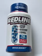 1-Pack REDLINE MICRO-BURST (Brain Boost & Fat Blast) 72 Pill SEALED NEW! No Exp