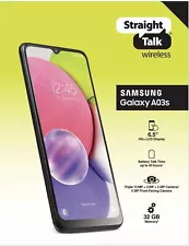 Straight Talk Samsung Galaxy A03s 32GB Prepaid Smartphone 6.5" HD+ Display NEW*