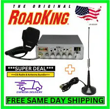 RoadKing 40 Channel Classic CB Radio w/ 12" Antenna Kit - Full 4 Watts Power