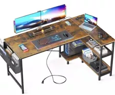 L SHAPE GAMING, COMPUTER DESK WITH OUTLETS & USB