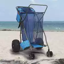 Tommy Bahama Wonder Wheeler Beach Cart, Folding, 100 lb. Weight Capacity Used