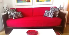 Daybed Set w/ Modern Sofa Bolster Cushions & Fitted Mattress Cover