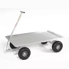 Heavy Duty Aluminum Pull Wagon with 10" Pnuematic Tires (Tire upgrade available)