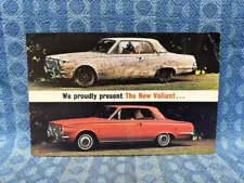 1963 Plymouth Valiant Original Large Factory Sales Postcard