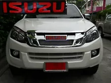 RED LOGO BADGES FRONT GRILL GRILLE EMBLEM FOR ISUZU D-MAX DMAX MU-X 2012-2019 13