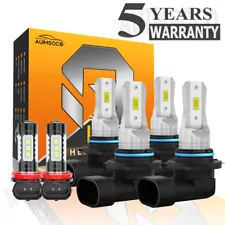 For Honda Civic EX Si Sedan Coupe 2005-2015 Combo LED Headlight Fog Light Bulbs (For: 2011 Honda Civic)