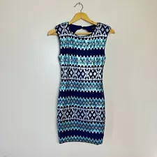 SALE! Blue Sequin As U Wish Sleeveless Dress Size M Junior EUC