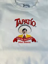 Tapatio Salsa Picante Hot Sauce Adult XS White Pullover Swearshirt Soft VGU