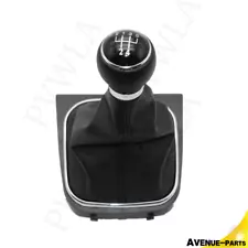 5 Speed Manual Car Gear Stick Shift Knob With Boot For VW Jetta Golf Black 2006-