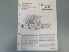 International 403 Hillside Combine 4 Page Sales Sheet