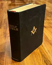 New Listing1932 Masonic Bible KJV - LARGE Leather Bound - Masonic Edition Holy Bible