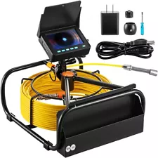 VEVOR Sewer Camera 98.4 ft/30 m 4.3" Pipe Drain Inspection Camera with LED Light