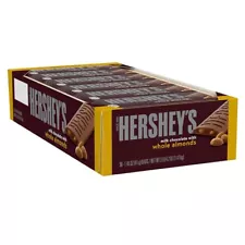 HERSHEY’S Milk Chocolate with Almonds Candy Bars, 1.45-oz. Bars, 36 Count