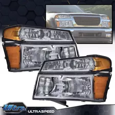 Fit For 2004-2012 Chevy Colorado GMC Canyon Pair Smoke Headlights Amber Corner (For: 2007 GMC Canyon)