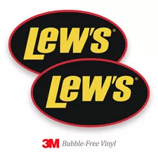 (2) Lew's sticker decal vinyl fishing boat rod reel competition pro lews PREMIUM