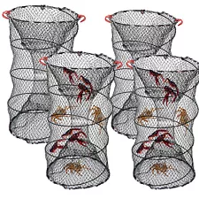 2/4 Packs Foldable Fishing Trap Net Crab Prawn Shrimp Crayfish Lobster Live Bait