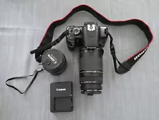 Canon Rebel XSi Digital Pro SLR Camera W/ 75-300mm & 18-55mm Lenses | A+