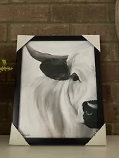 Farm Tribe Collection- Black & White Cow Painting, 12x15, NEW! Hobby Lobby