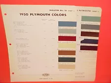 1950 PLYMOUTH SPECIAL DELUXE CONVERTIBLE BUSINESS COUPE SEDAN WAGON PAINT CHIPS