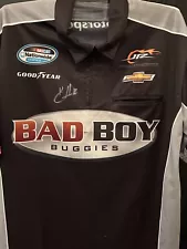 Jr Motorsports Bad Boy Buggies Simpson Crew Shirt Auto’d By Kevin Harvick Size L