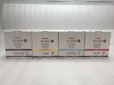 Set of 4 Canon BCI-1421 Black, Cyan, Magenta, Yellow Ink Tanks for W8200/W8400