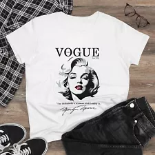 Women's Fashion VOGUE Designer T-shirt Gift For Her Marilyn Monroe Lover