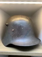 GERMAN WWI Helmet With Camouflage Paint July 1918 Panel Paint