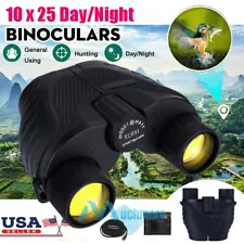 Powerful Binoculars 10x25 Day&Low Night Vision Military Zoom Hunting Camping+Bag