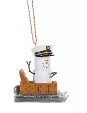 S'more Water Sports Captain of his Pontoon Boat Ornament