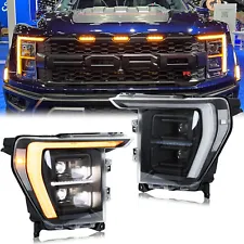 Full LED Headlights for Ford F-150 14th Gen P702 2021 2022 2023 Front Lamps Set