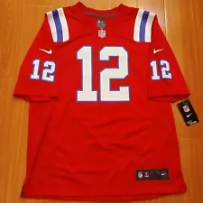 Mens Nike Tom Brady New England Patriots Red Alternate NFL Game Jersey sz.L NWT